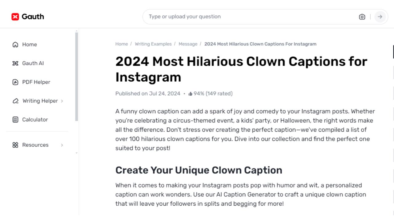 How to Make Your Followers Laugh: The Best Clown Captions for Instagram by Gauth